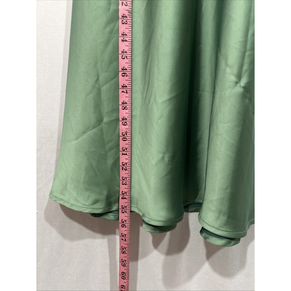 NWD Know One Cares [ Small ] Satin Bias Cut Maxi Dress in Green #7119 - Picture 8 of 16